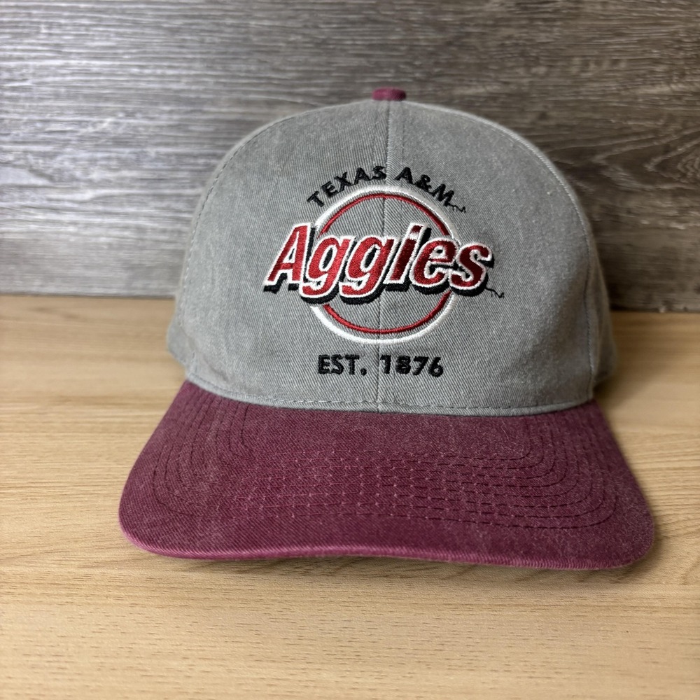 Vintage Texas A&M Aggies Hat Cap Snap Back Mens NCAA College Football 90s